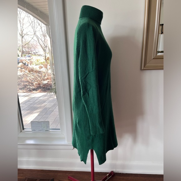 EMERALD GREEN J CREW TURTLENECK DRESS - Picture 4 of 13